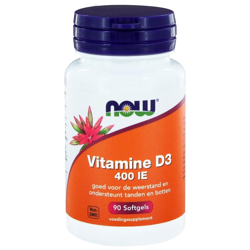 NOW Vitamine D3 400IE afbeelding