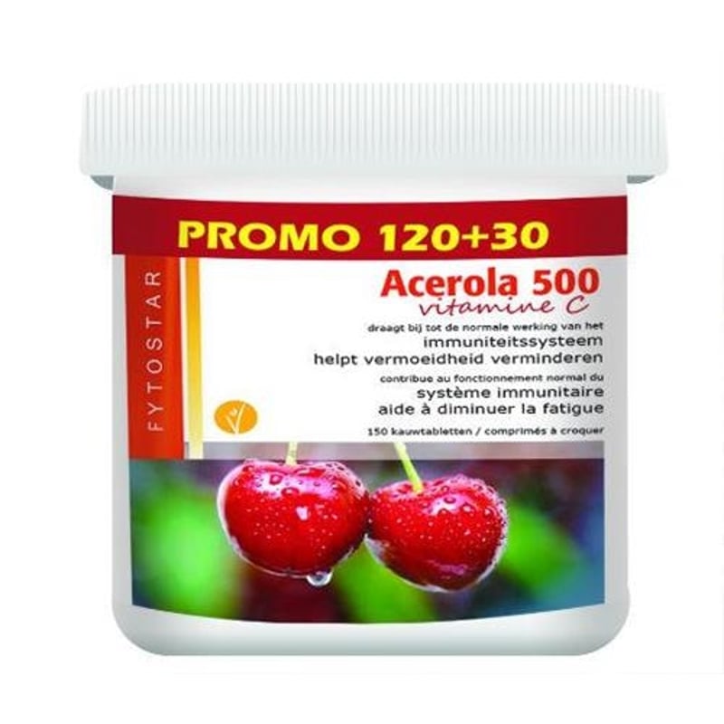 Fytostar Acerola vitamine C 500 kauw afbeelding