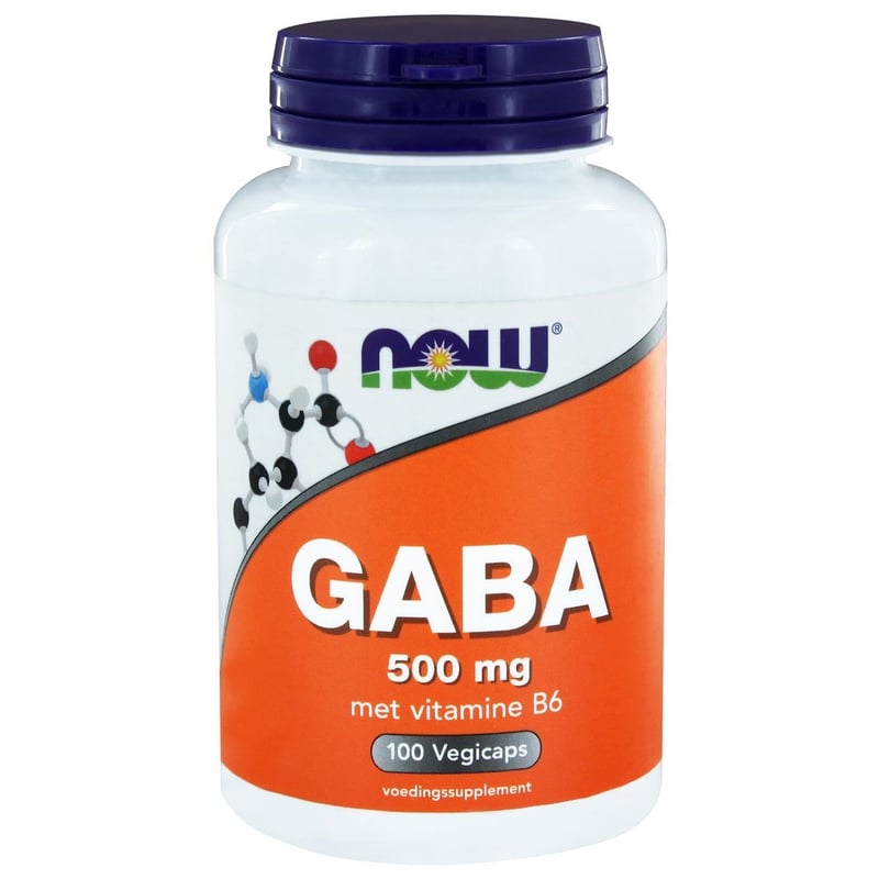 NOW Gaba 500 mg met vitamine B-6 afbeelding