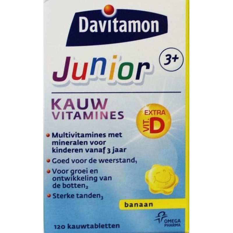 Davitamon Junior 3+ kauwtabletten banaan afbeelding