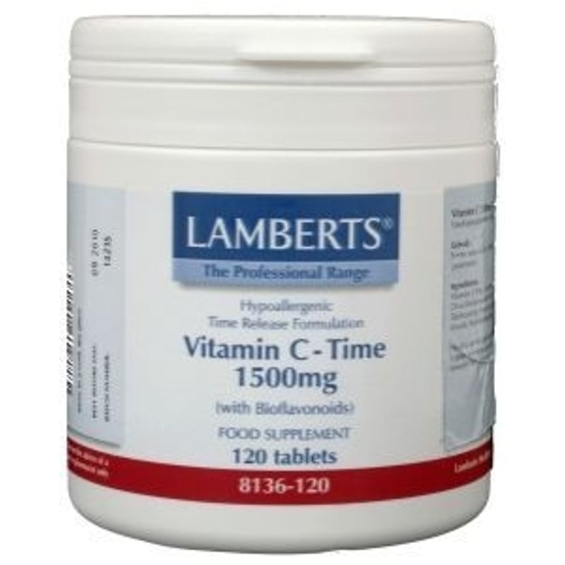 Lamberts Time Release Vitamin C 1500 mg with Bioflavonoids and Rose Hips afbeelding