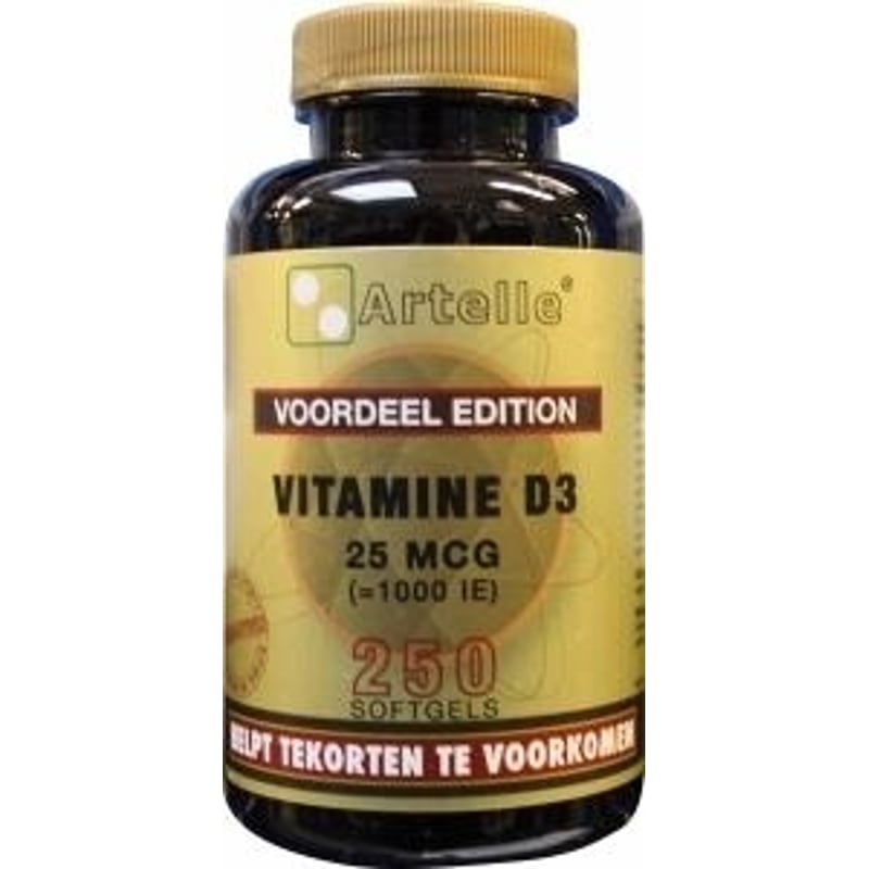 Artelle Vitamine D3 25 mcg afbeelding