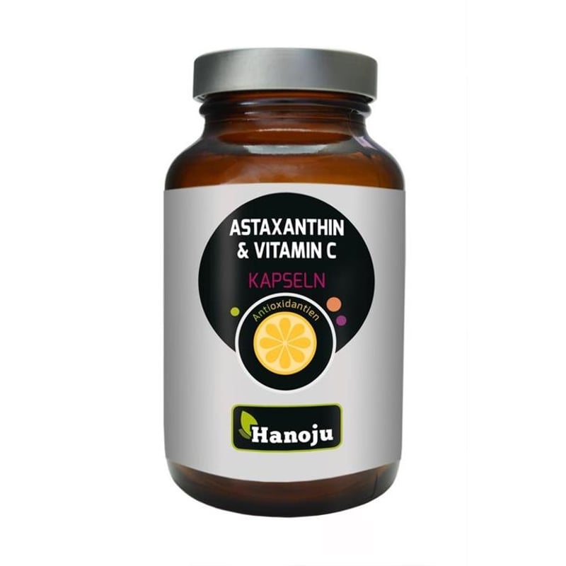 Hanoju Astaxanthine 4 mg & Vitamine C 500 mg afbeelding