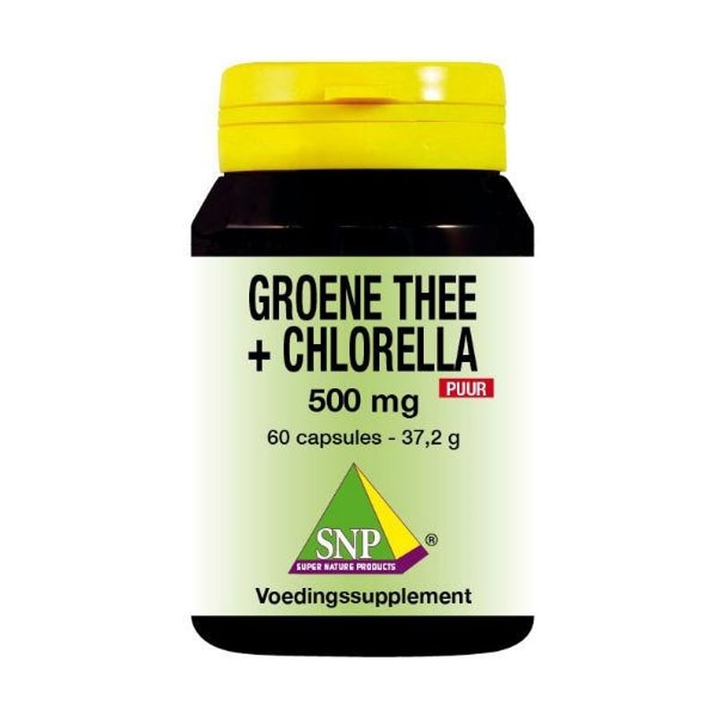 SNP Groene thee chlorella 500 mg puur afbeelding