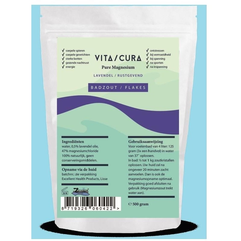 Vitacura Magnesium zout/flakes lavendel afbeelding
