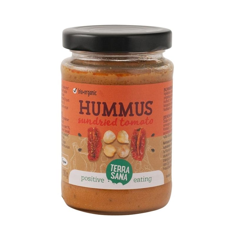 TerraSana Hummus spread zongedroogde tomaat afbeelding
