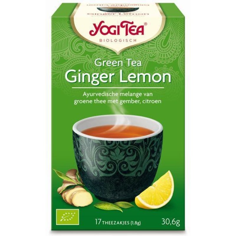 Yogi Tea Green tea ginger lemon afbeelding