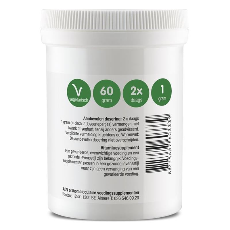 AOV Voedingssupplementen 333 Vitamine C als Ascorbyl Palminaat afbeelding