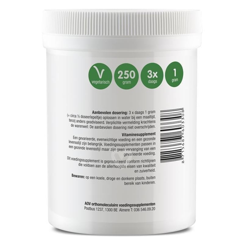 AOV Voedingssupplementen 330 Vitamine C Ascorbinezuur poeder afbeelding