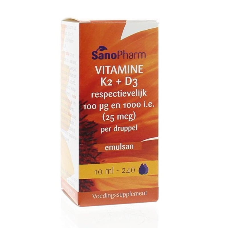 SanoPharm Vitamine K2 D3 emulsan afbeelding