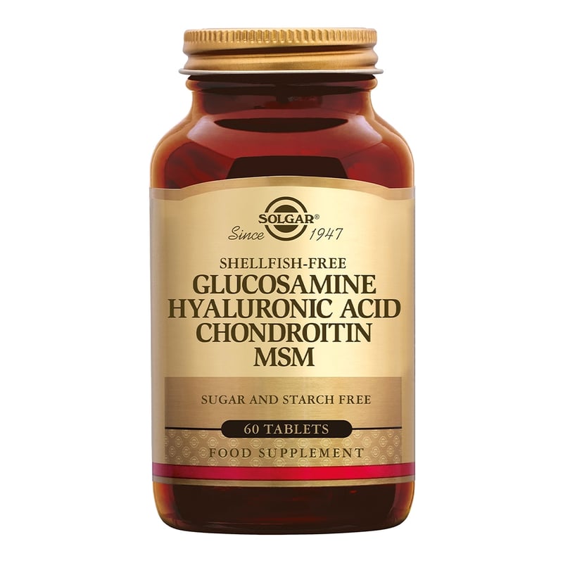 Solgar Vitamins Glucosamine Hyaluronic Acid Chondroitin MSM afbeelding