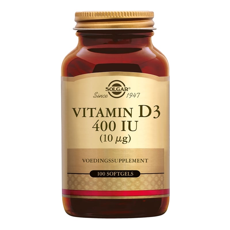 Solgar Vitamins Vitamin D-3 10 µg/400 IU (vitamine D uit visleverolie) afbeelding