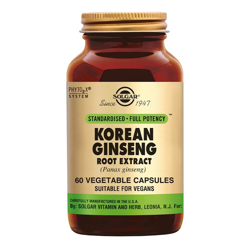 Solgar Vitamins Ginseng Korean Root Extract (Panax ginseng quinquefolium) afbeelding