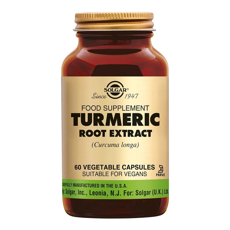 Solgar Vitamins Turmeric Root Extract (kurkuma, geelwortel) afbeelding