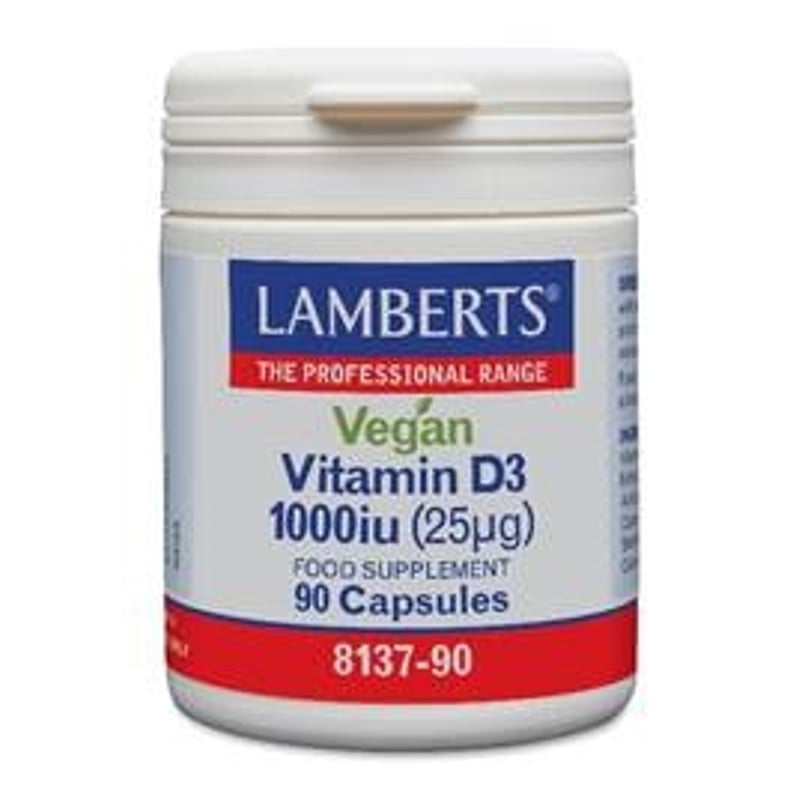 Lamberts vit d3 1000ie 25mg vegan /8137 afbeelding