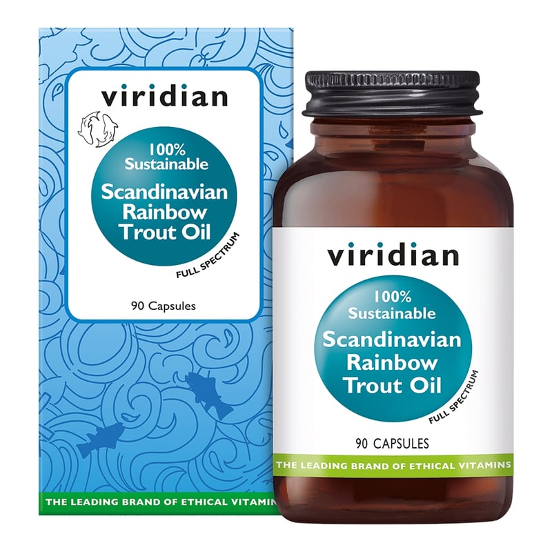 Viridian Scandinavian Rainbow Trout Oil capsules afbeelding