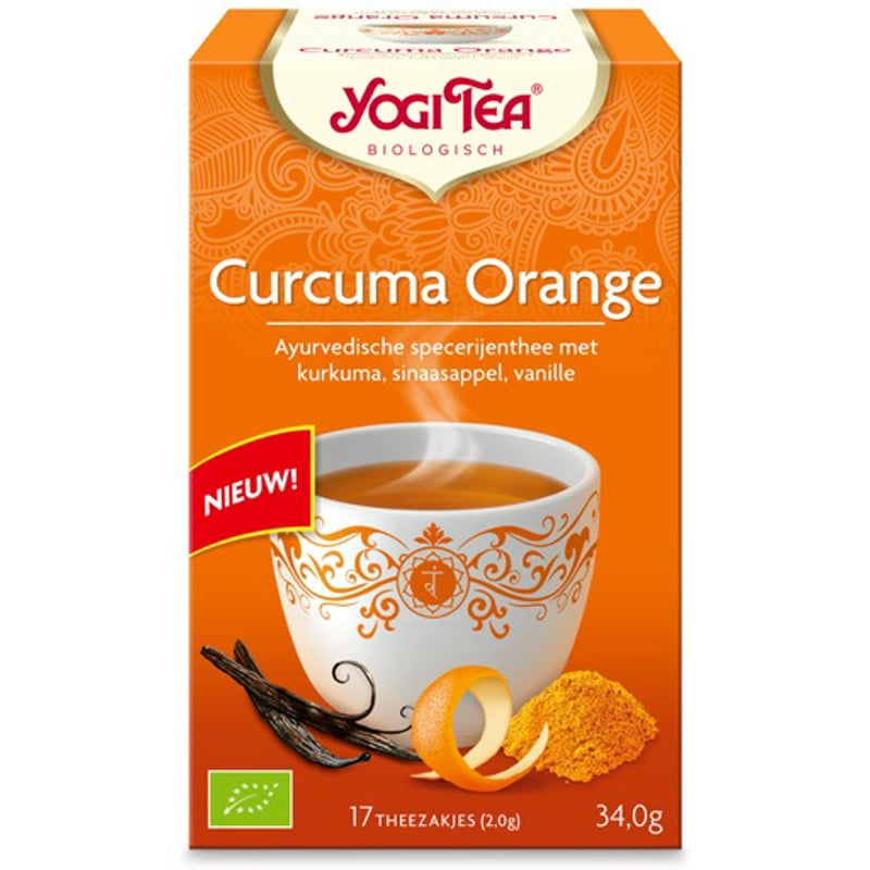 Yogi Tea Turmeric/Curcuma orange afbeelding