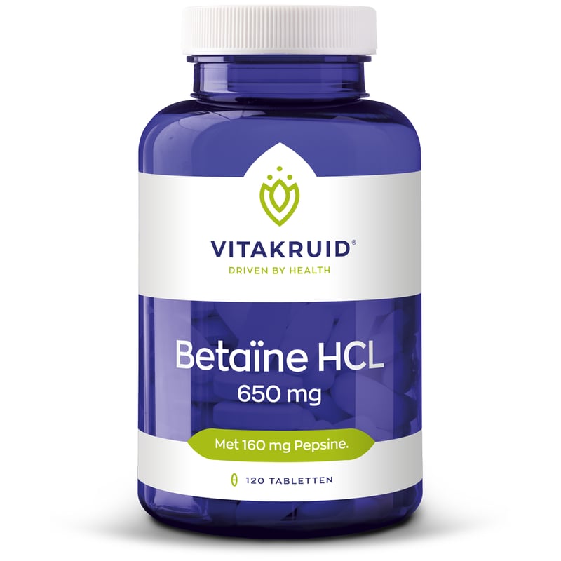 Vitakruid Betaine HCL 650 mg & Pepsine 160 mg afbeelding