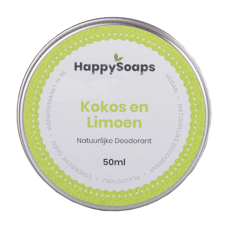 HappySoaps Natuurlijke Deodorant Kokos en Limoen afbeelding