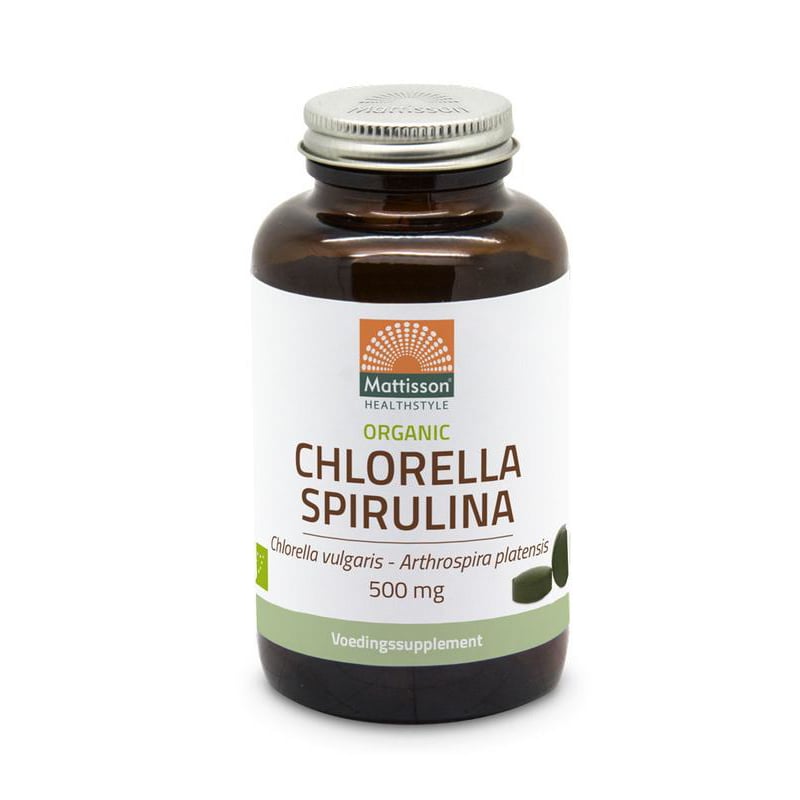 Mattisson Healthstyle Organic Chlorella Spirulina 500 mg afbeelding