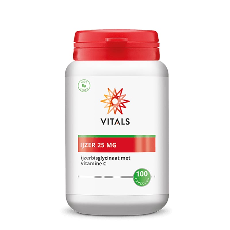Vitals IJzer 25 mg IJzerbisglycinaat met Vitamine C afbeelding