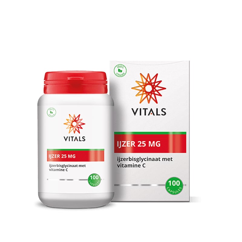 Vitals IJzer 25 mg IJzerbisglycinaat met Vitamine C afbeelding