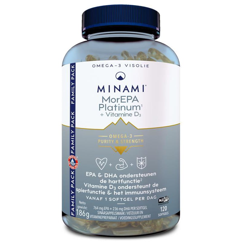 Minami Nutrition MorEPA Platinum + Vitamine D3 afbeelding