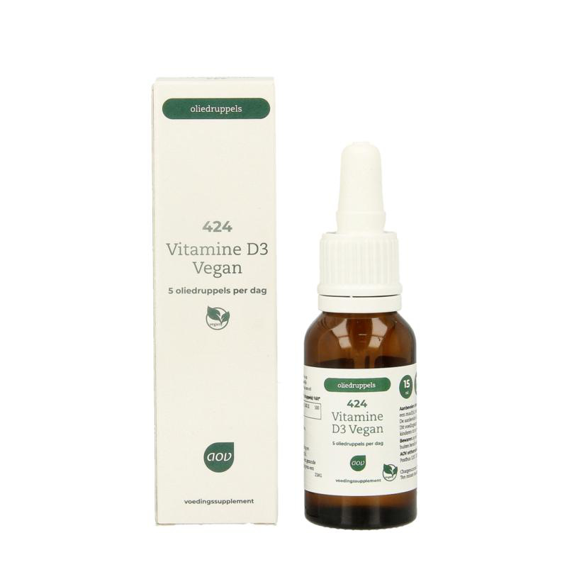 AOV Voedingssupplementen 424 Vitamine D3 25 mcg Vegan afbeelding