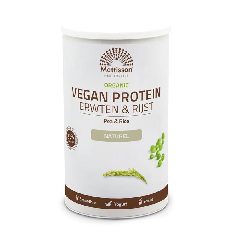 Mattisson Healthstyle Vegan Protein Erwten & Rijst Naturel bio afbeelding