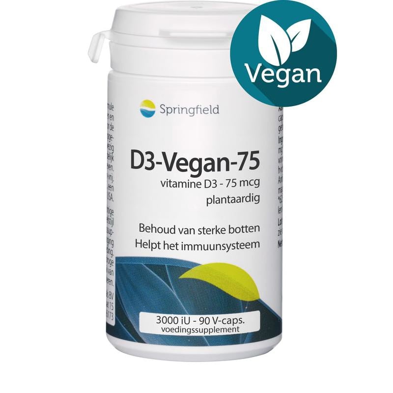 Springfield Vegan D3 vitamine 75 mcg afbeelding