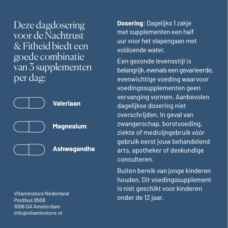 Vitaminstore Dagdosering Nachtrust afbeelding