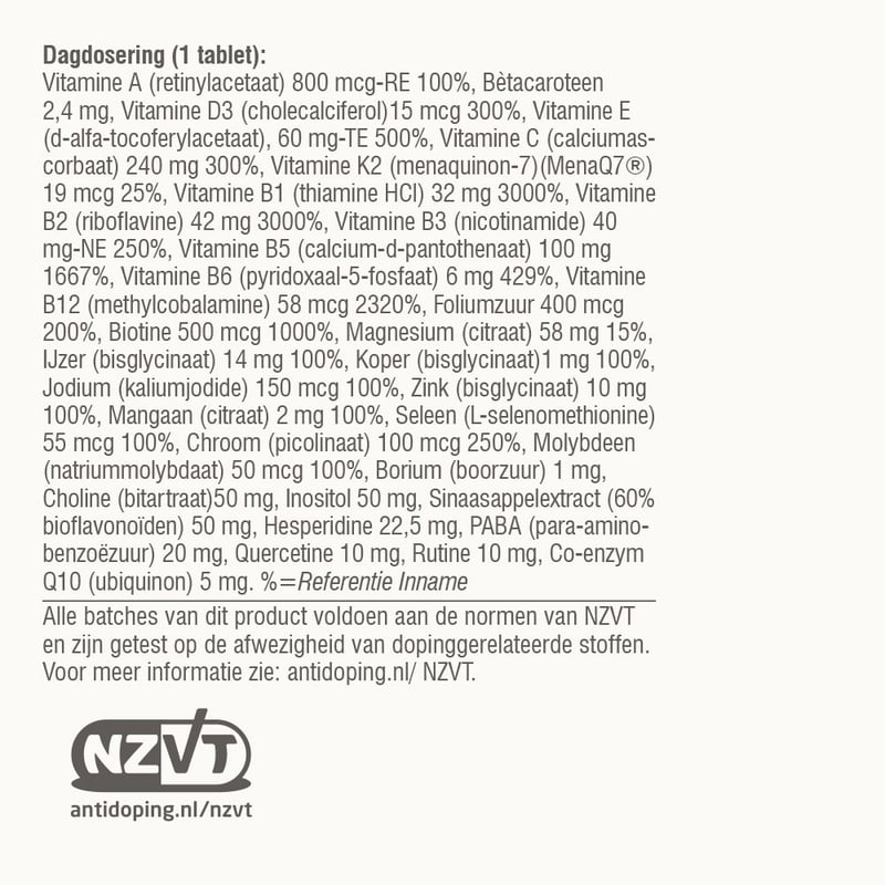 Vitaminstore Sport Multi (NZVT-gekeurd) afbeelding