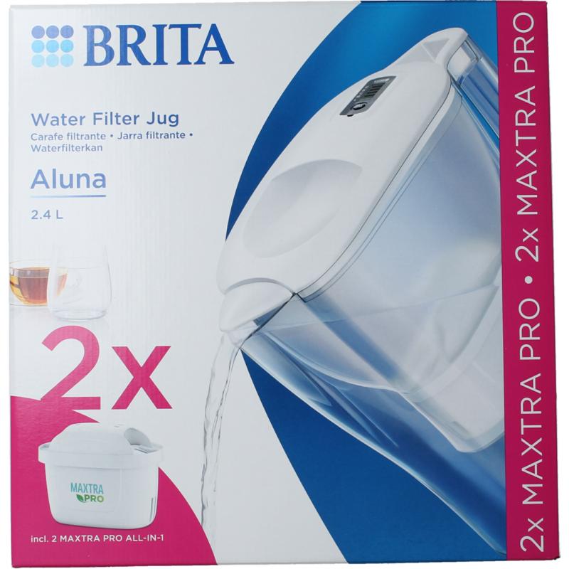 Brita Waterfilterbundel Aluna Cool White+2 Maxtra filters Brita Waterfilterbundel Aluna Cool White+2 Maxtra filters afbeelding