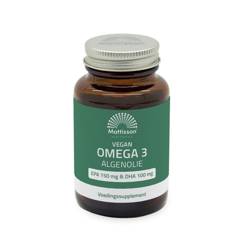Mattisson Healthstyle Vegan Omega 3 Algenolie EPA 150mg & DHA 100mg Mattisson Healthstyle Vegan Omega 3 Algenolie EPA 150mg & DHA 100mg afbeelding