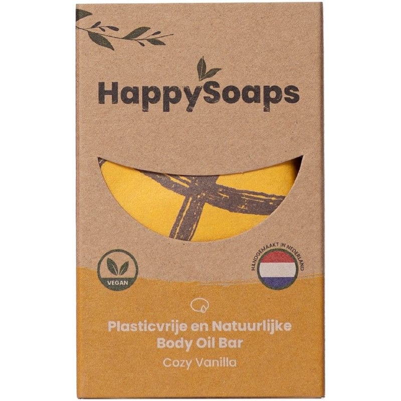HappySoaps Body Oil Bar Cozy Vanilla HappySoaps Body Oil Bar Cozy Vanilla afbeelding