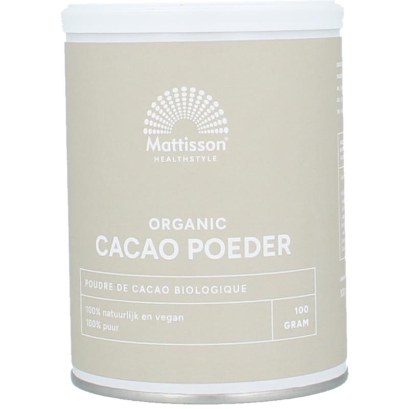 Mattisson Healthstyle Bio Cacao Poeder Mattisson Healthstyle Bio Cacao Poeder afbeelding