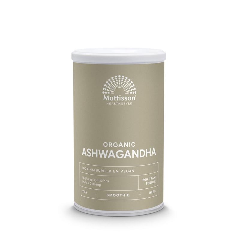 Mattisson Healthstyle Organic Ashwagandha poeder Mattisson Healthstyle Organic Ashwagandha poeder afbeelding