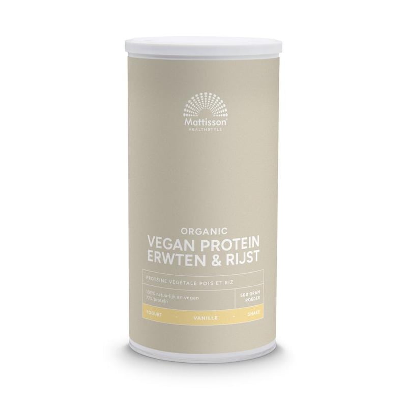 Mattisson Healthstyle Vegan Protein Erwten & Rijst Vanille bio afbeelding