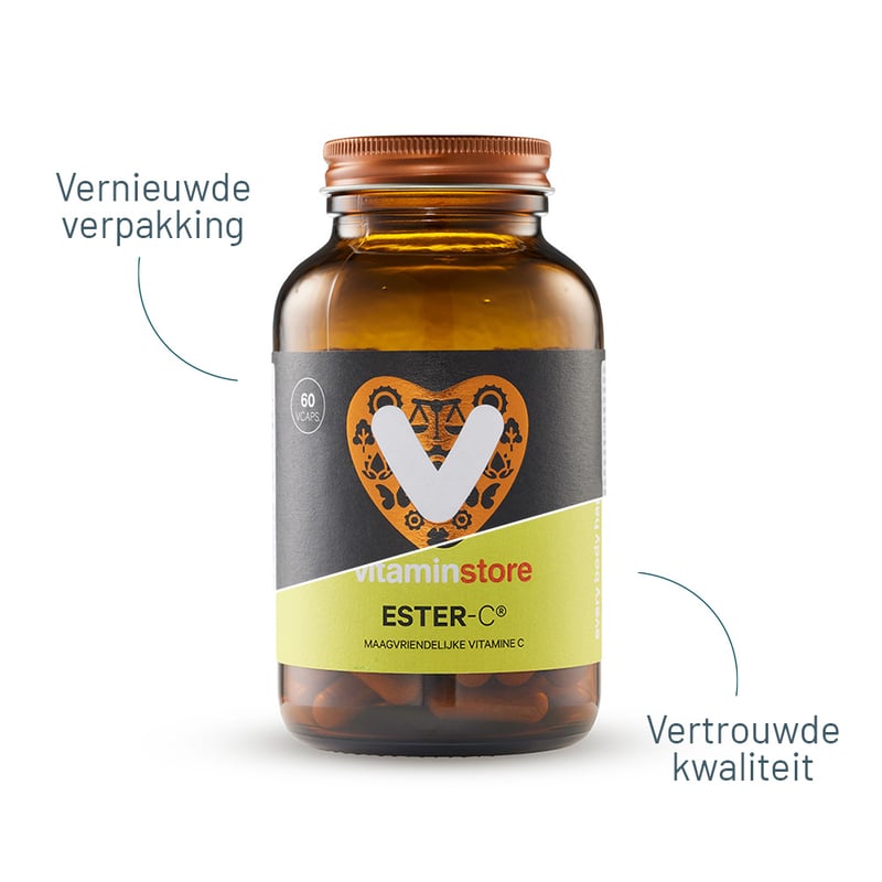 Vitaminstore Ester-C® 500mg (zuurvrije gebufferde vitamine C) afbeelding