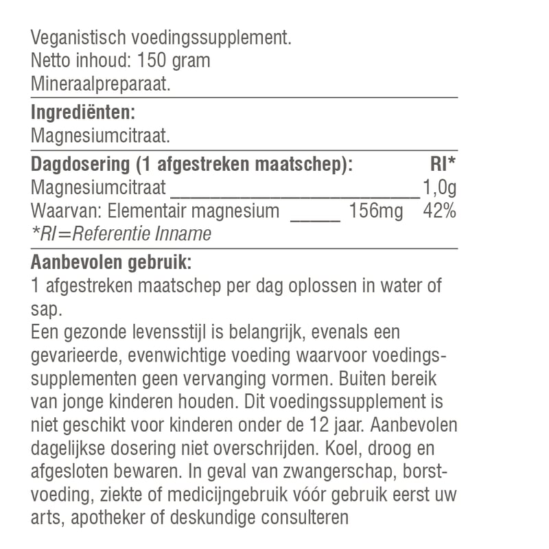 Vitaminstore Magnesium Citraat poeder afbeelding