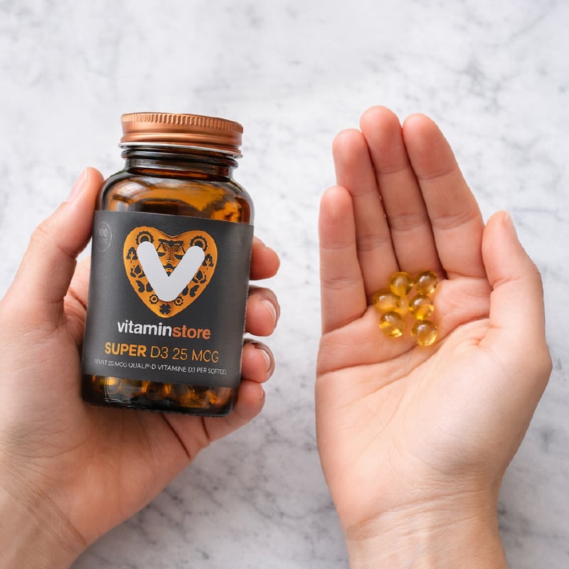 Vitaminstore Super D3 25 mcg vitamine D Vitaminstore Super D3 25 mcg vitamine D afbeelding
