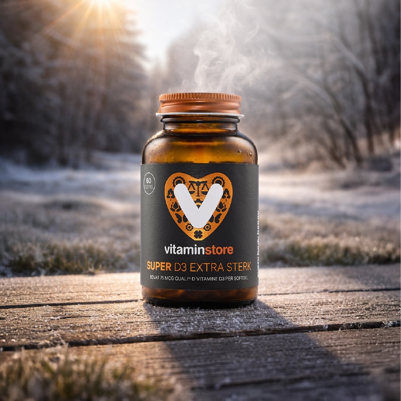 Vitaminstore Super D3 Extra Sterk 75 mcg vitamine D Vitaminstore Super D3 Extra Sterk 75 mcg vitamine D afbeelding