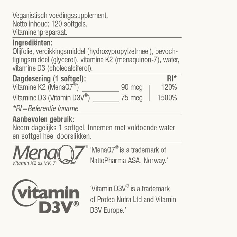 Vitaminstore Super vegan D3 & K2 afbeelding