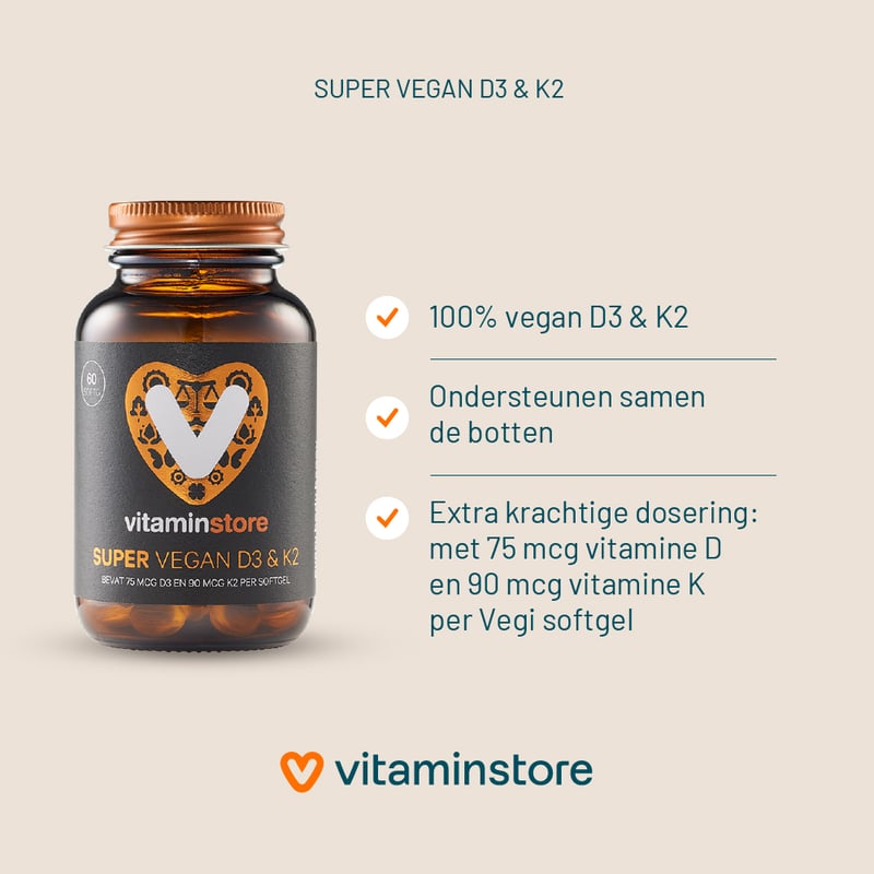Vitaminstore Super vegan D3 & K2 afbeelding