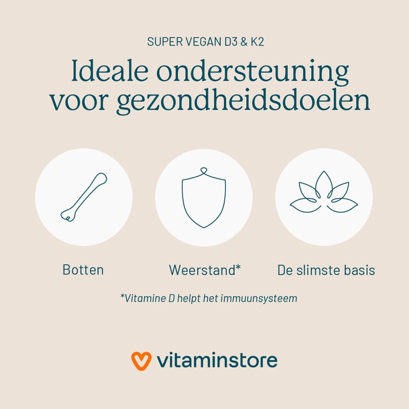 Vitaminstore Super vegan D3 & K2 afbeelding