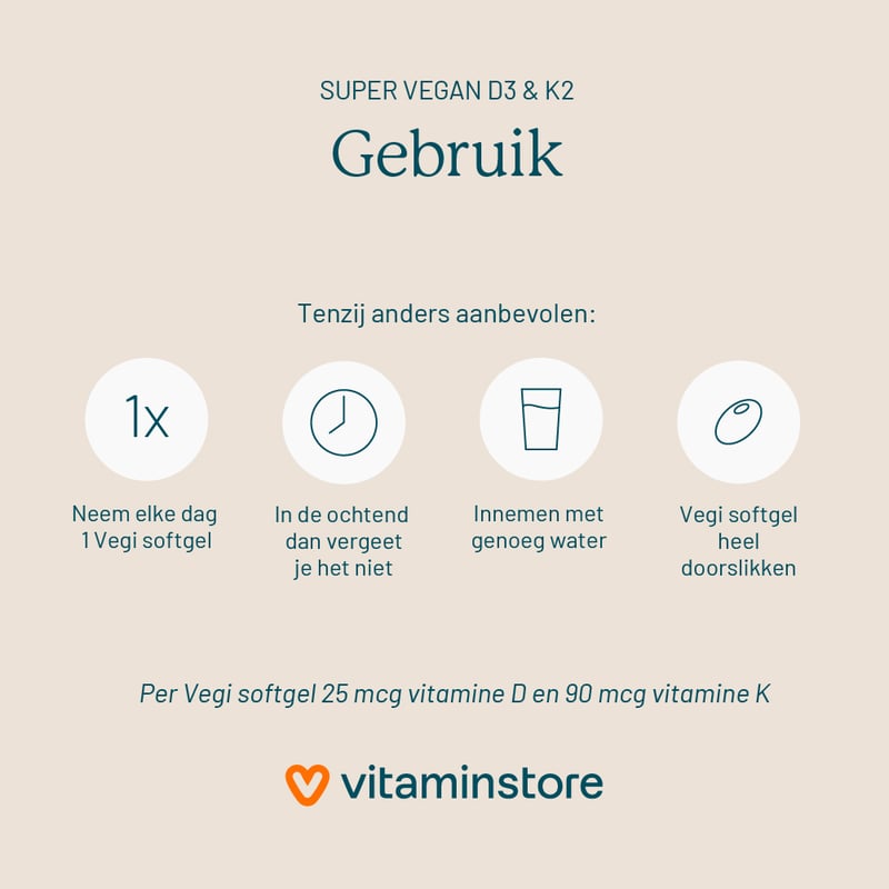Vitaminstore Super vegan D3 & K2 afbeelding