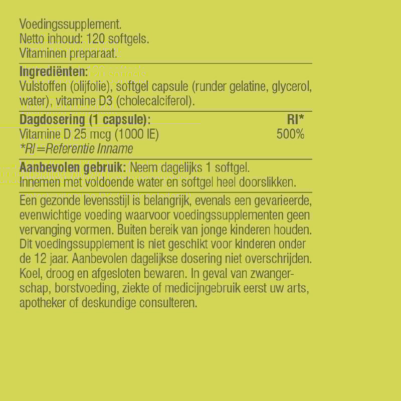 Vitaminstore Vegan D3 25 mcg (vegan vitamine D 1000 IE) afbeelding