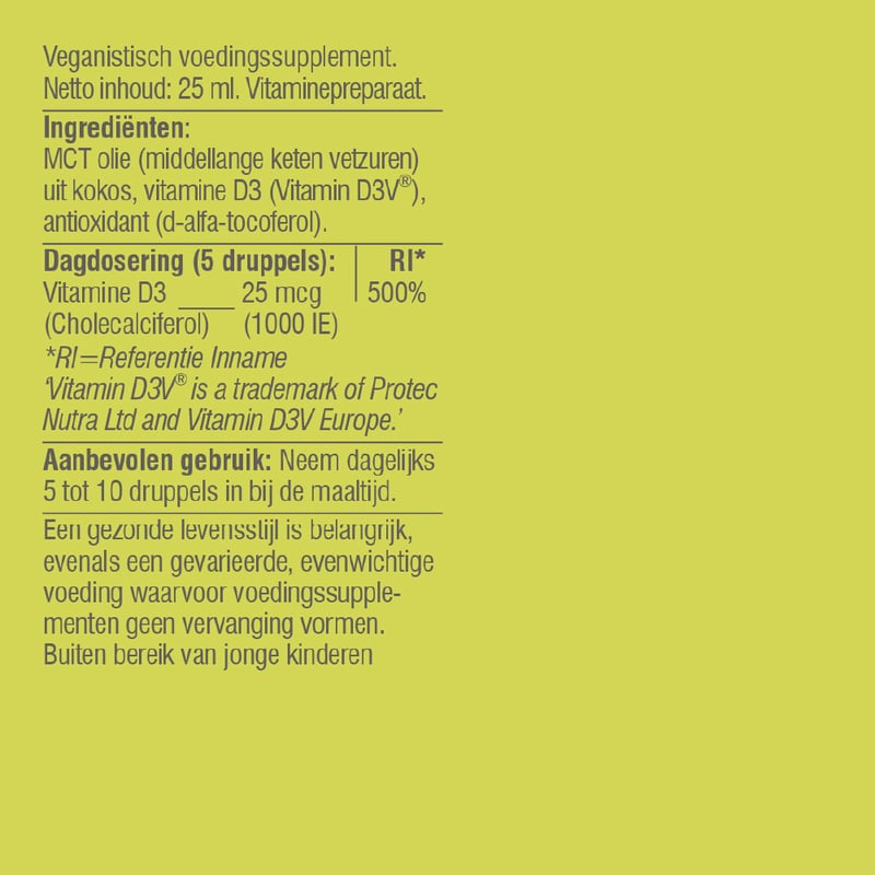 Vitaminstore Vegan D3 liquid 25mcg image
