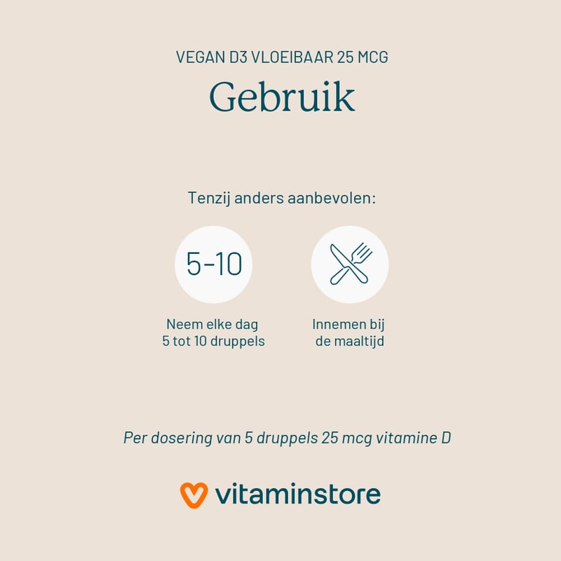Vitaminstore Vegan D3 liquid 25mcg image