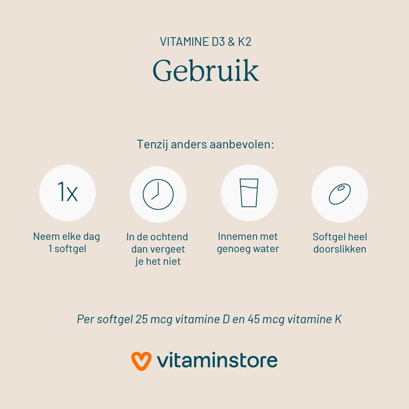 Vitaminstore Vitamine D3 & K2 afbeelding